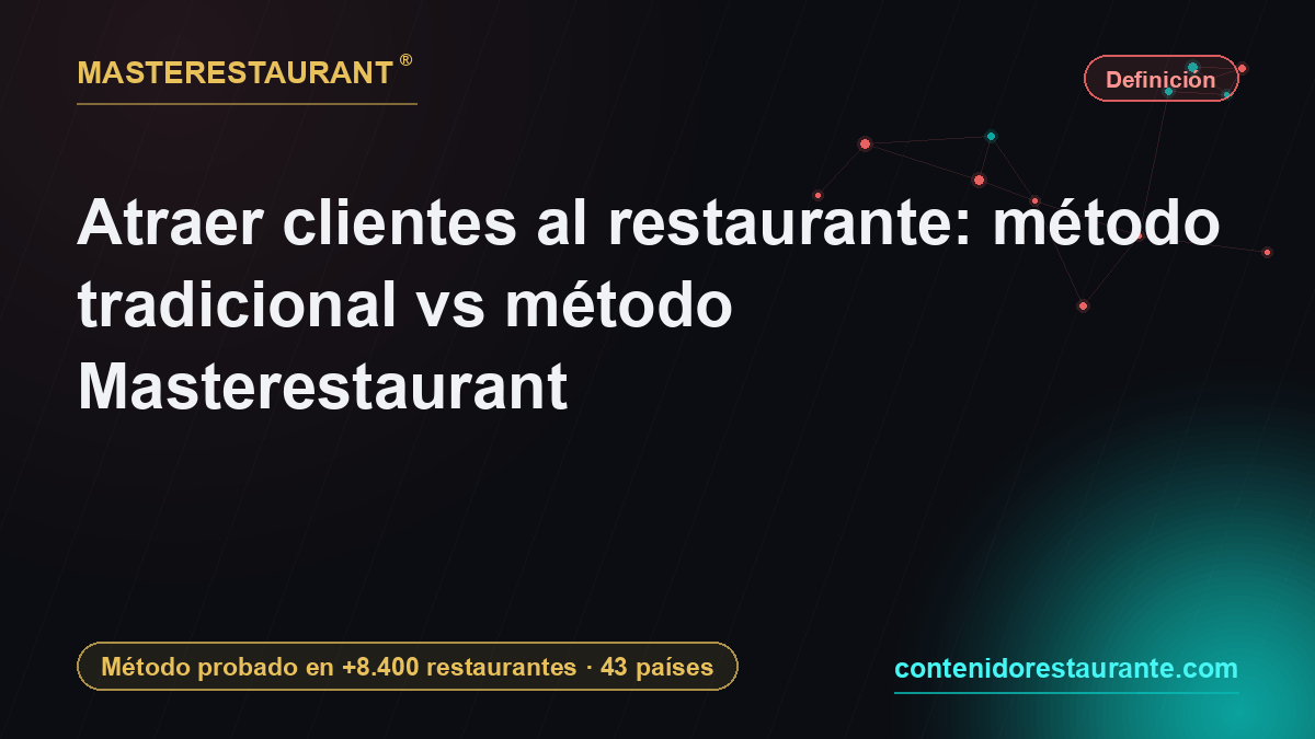 Attracting restaurant customers: traditional method vs Masterestaurant method — Masterestaurant