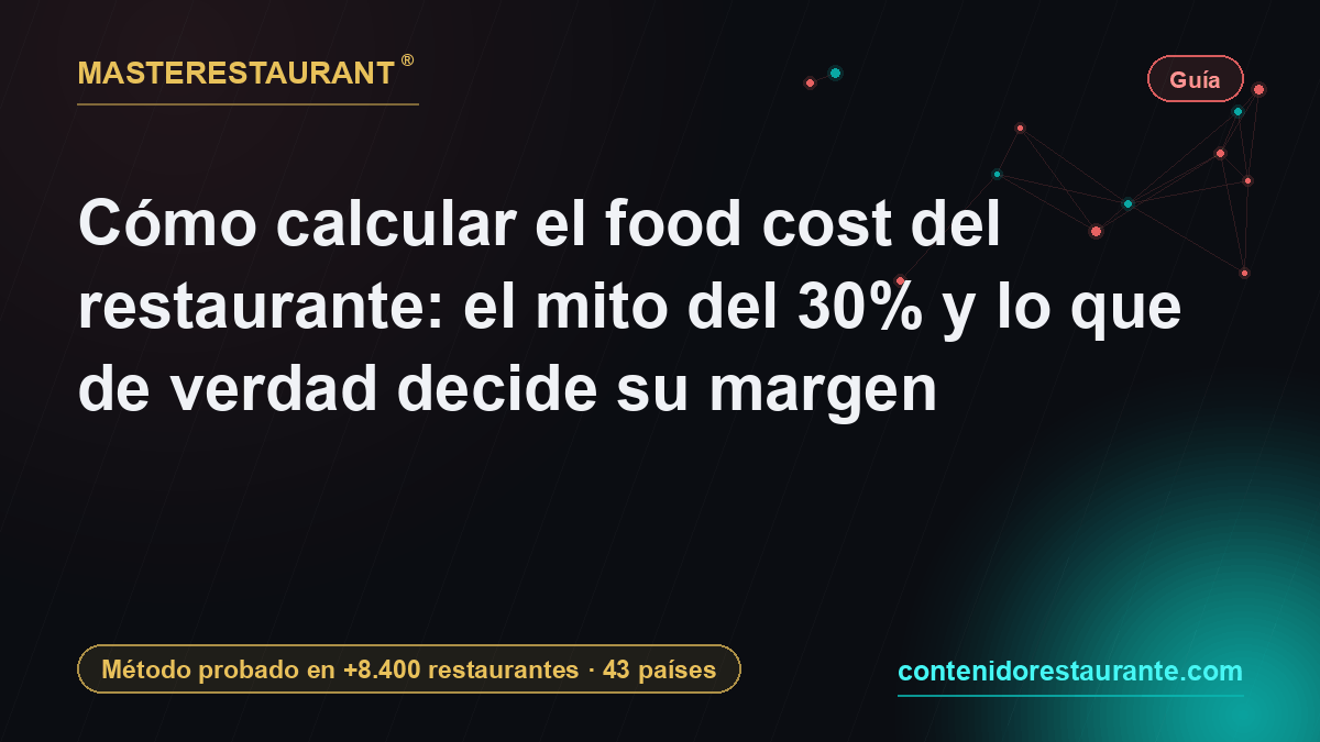 Cómo calcular el food cost del restaurante: el mito del 30% y lo que de verdad decide su margen — Masterestaurant