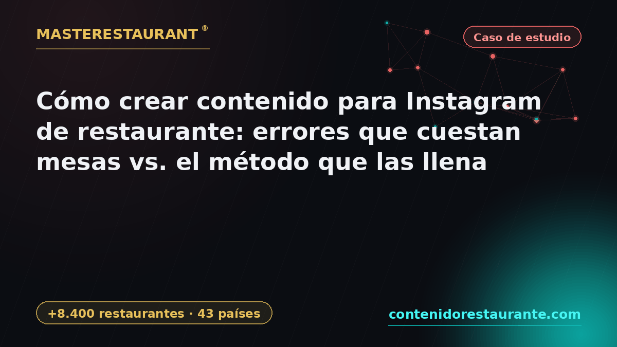 How to Create Restaurant Instagram Content: Mistakes That Cost Tables vs. the Method That Fills Them — Masterestaurant