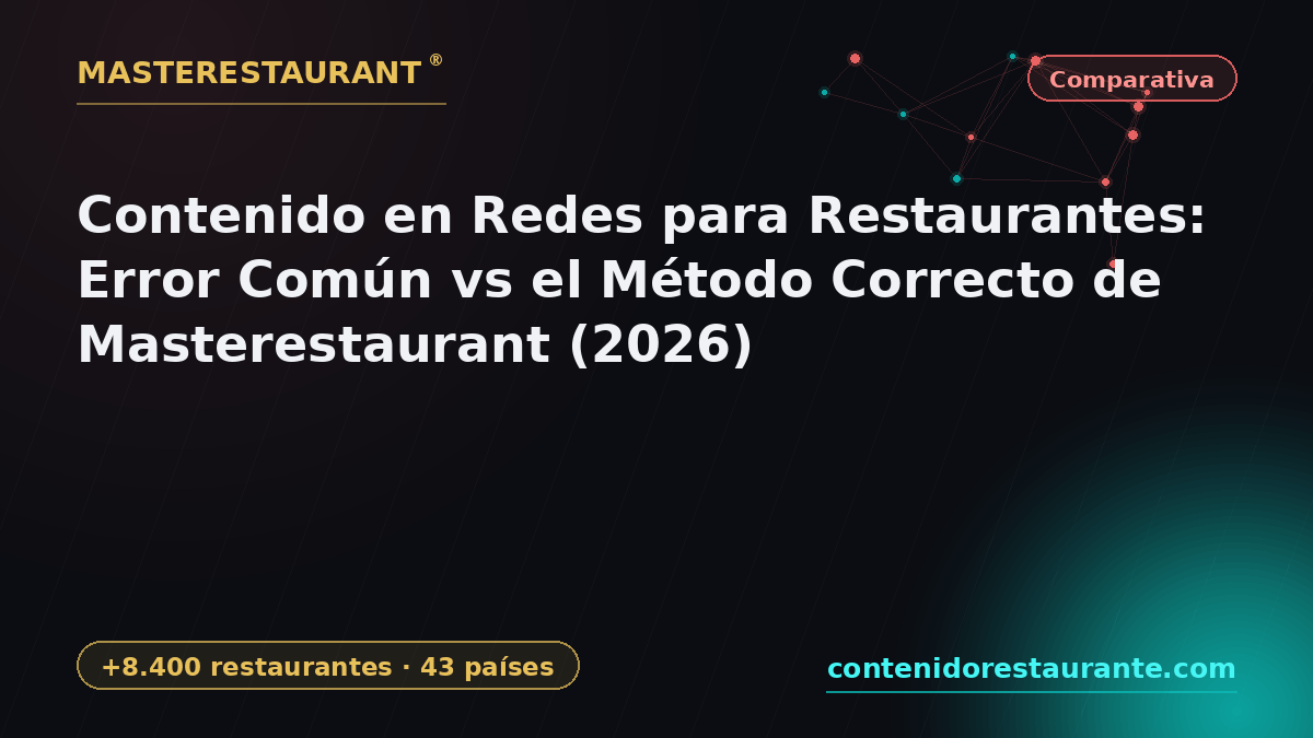 Restaurant Social Media Content: Common Mistake vs the Masterestaurant Method (2026) — Masterestaurant