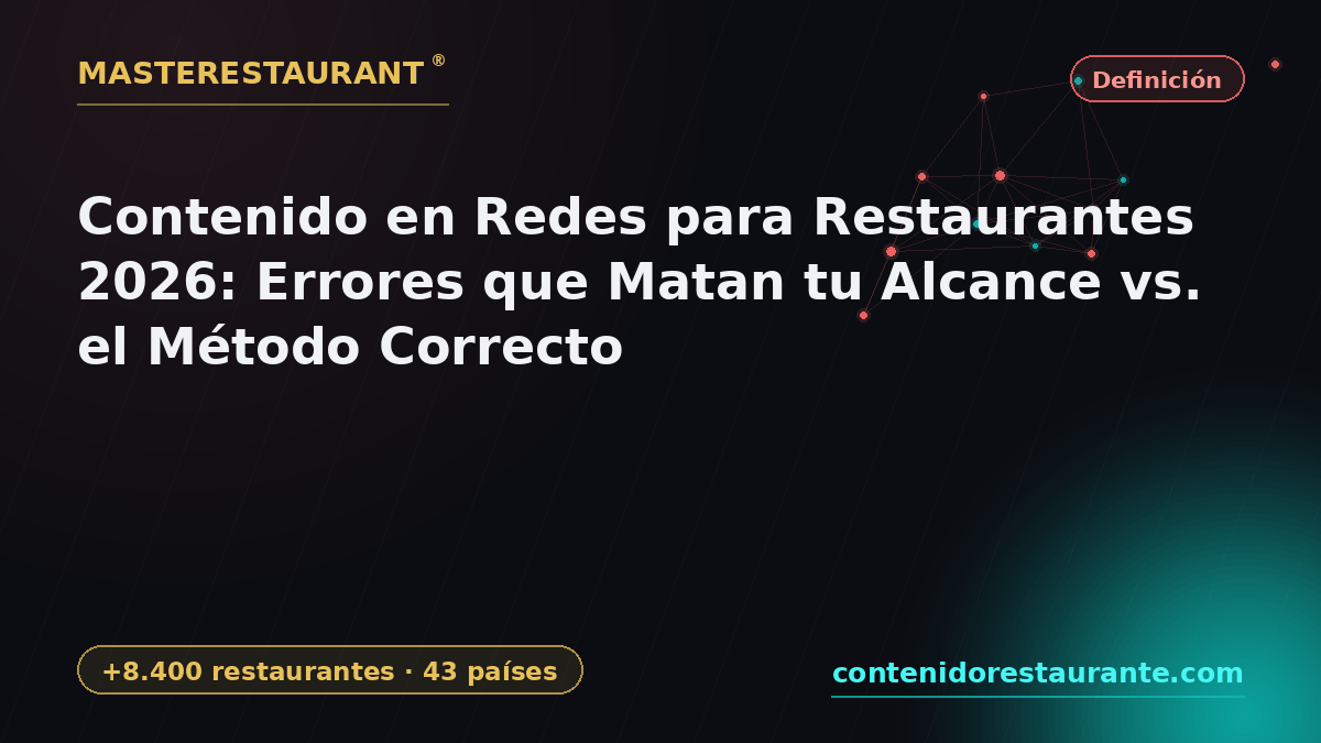 Restaurant Social Media Content 2026: Mistakes That Kill Your Reach vs. the Right Method — Masterestaurant