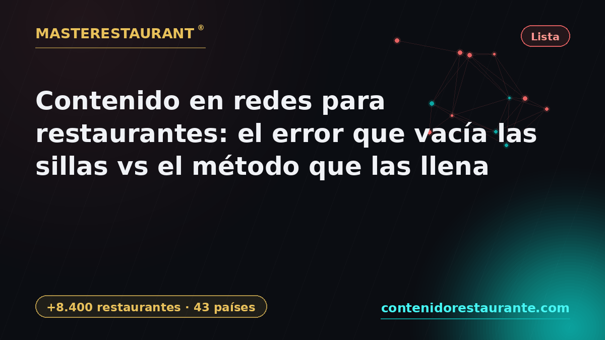 Restaurant social media content: the mistake that empties your seats vs the method that fills them — Masterestaurant