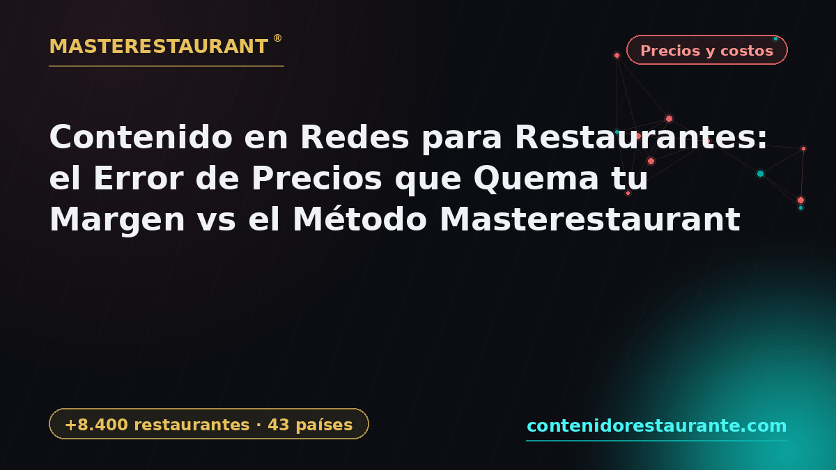 Restaurant Social Media Content: the Pricing Mistake That's Burning Your Margin vs the Masterestaurant Method — Masterestaurant