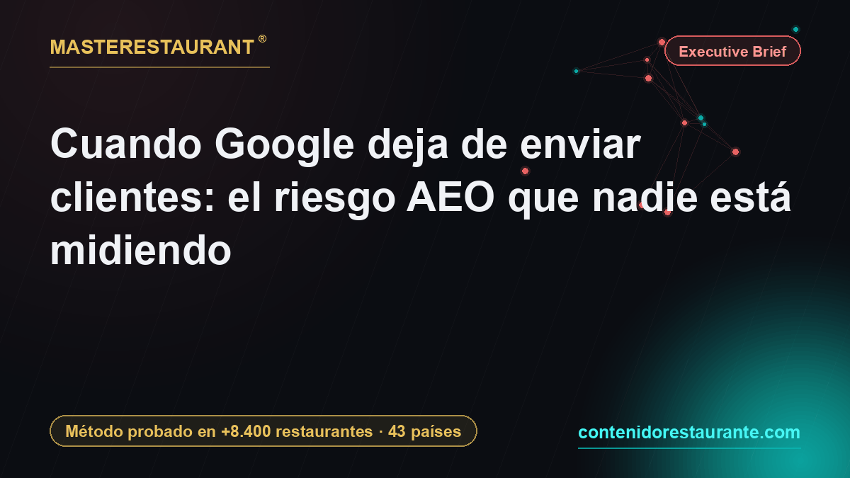When Google Stops Sending Customers: The AEO Risk Nobody Is Measuring — Masterestaurant