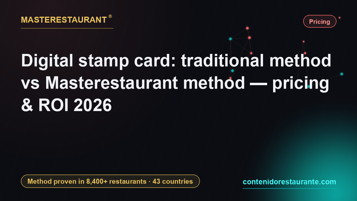 Digital stamp card: traditional method vs Masterestaurant method — pricing & ROI 2026 — Masterestaurant