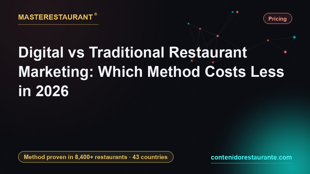 Digital vs Traditional Restaurant Marketing: Which Method Costs Less in 2026 — Masterestaurant