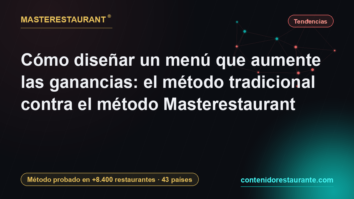 Cómo diseñar un menú que aumente las ganancias: el método tradicional contra el método Masterestaurant — Masterestaurant