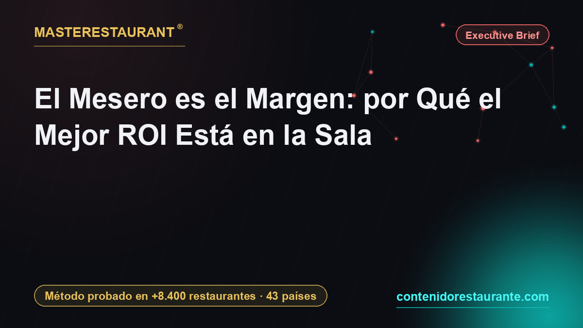 El Mesero es el Margen: por Qué el Mejor ROI Está en la Sala — Masterestaurant