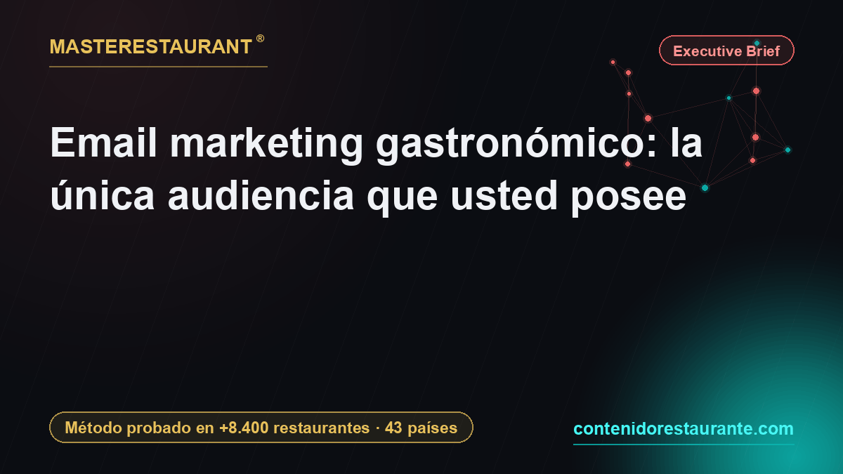 Restaurant email marketing: the only audience you actually own — Masterestaurant