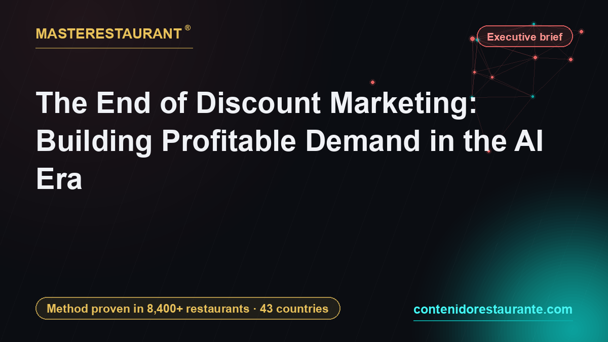 The End of Discount Marketing: Building Profitable Demand in the AI Era — Masterestaurant