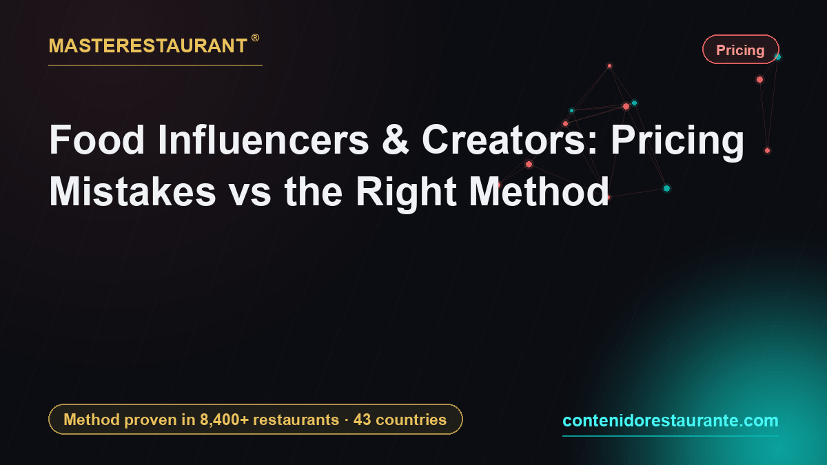 Food Influencers & Creators: Pricing Mistakes vs the Right Method — Masterestaurant