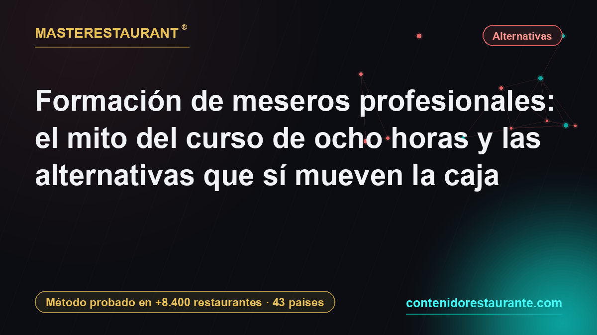 Formación de meseros profesionales: el mito del curso de ocho horas y las alternativas que sí mueven la caja — Masterestaurant