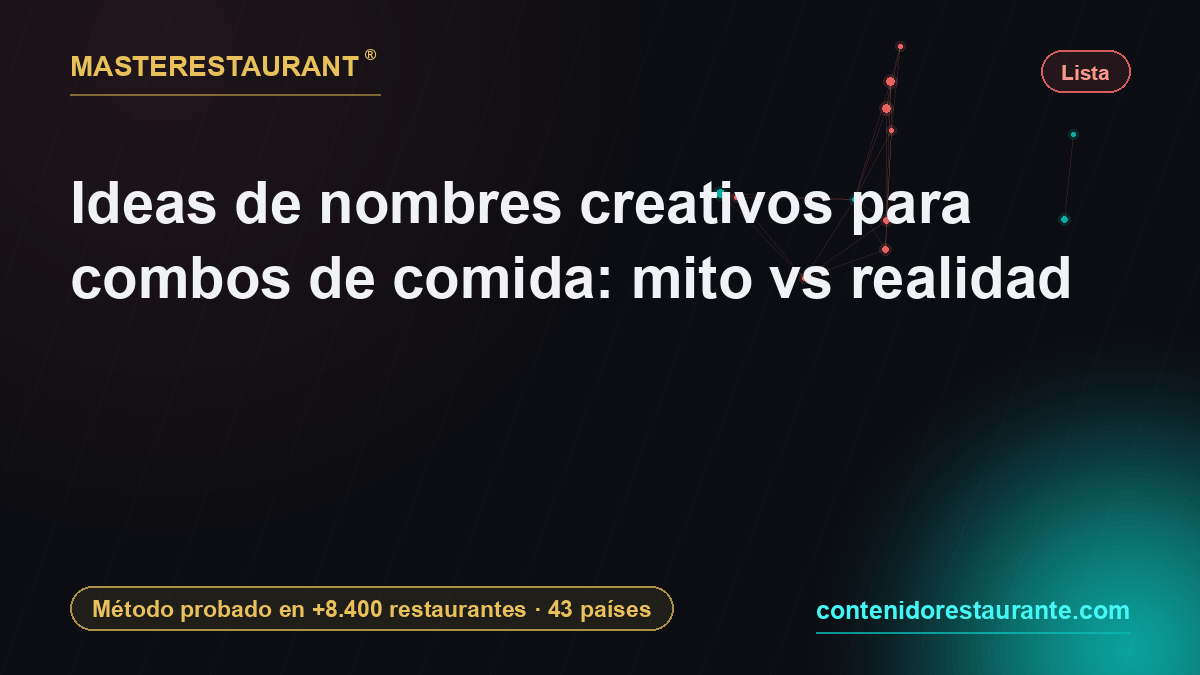 Creative combo meal name ideas: myth vs reality — Masterestaurant