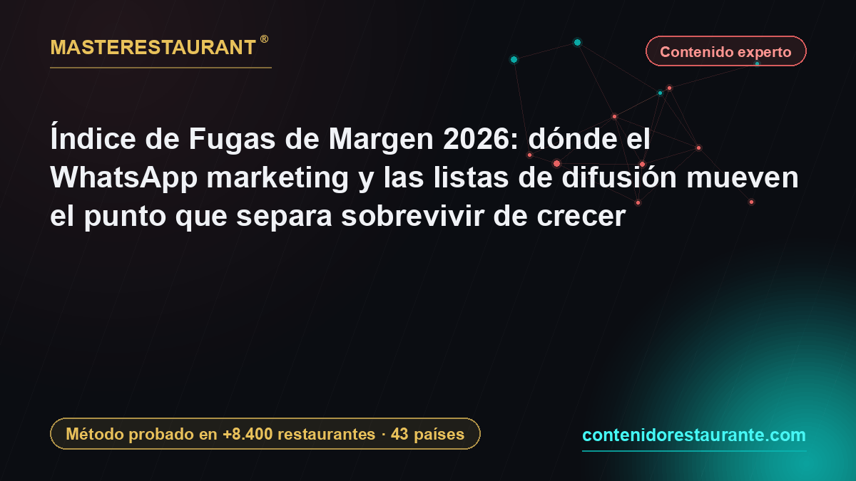 Índice de Fugas de Margen 2026: dónde el WhatsApp marketing y las listas de difusión mueven el punto que separa sobrevivir de crecer — Masterestaurant
