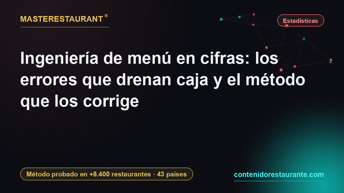 Ingeniería de menú en cifras: los errores que drenan caja y el método que los corrige — Masterestaurant