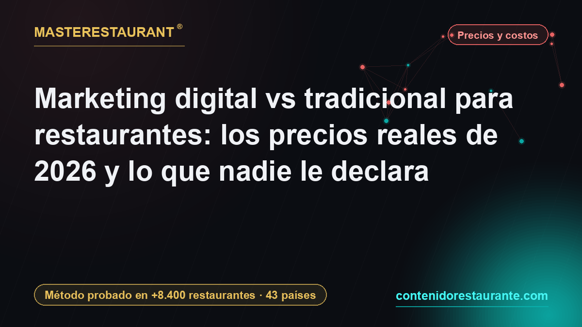 Digital vs traditional marketing for restaurants: the real 2026 prices nobody itemizes for you — Masterestaurant