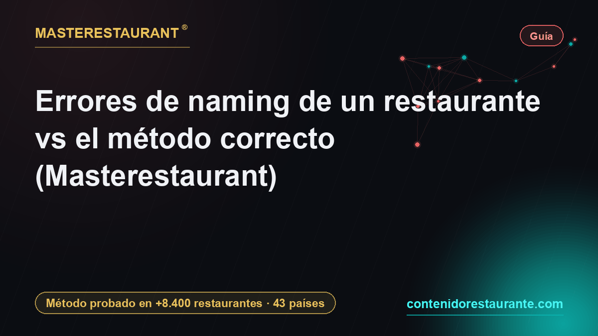 Restaurant naming mistakes vs the right method (Masterestaurant) — Masterestaurant