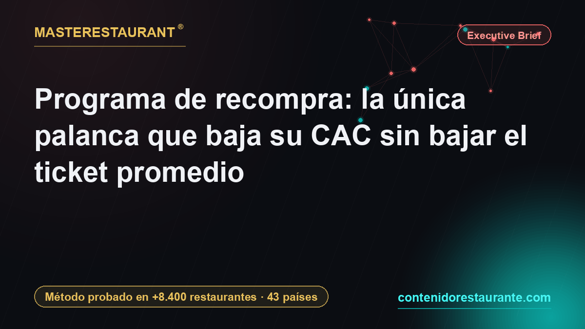 Repeat-purchase program: the one lever that cuts CAC without touching average ticket — Masterestaurant