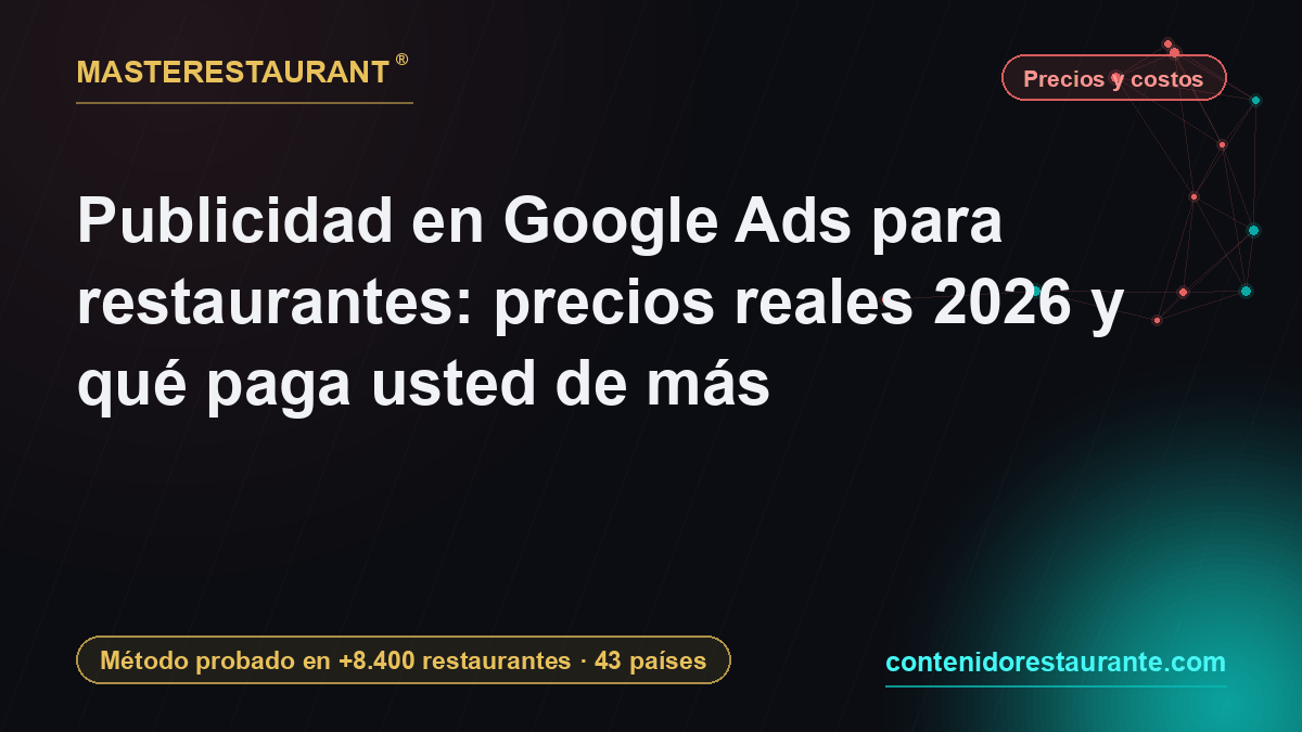 Google Ads advertising for restaurants: real 2026 prices and what you are overpaying — Masterestaurant
