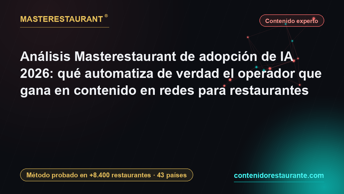 Masterestaurant AI Adoption Analysis 2026: what winning operators actually automate in social media content for restaurants — Masterestaurant