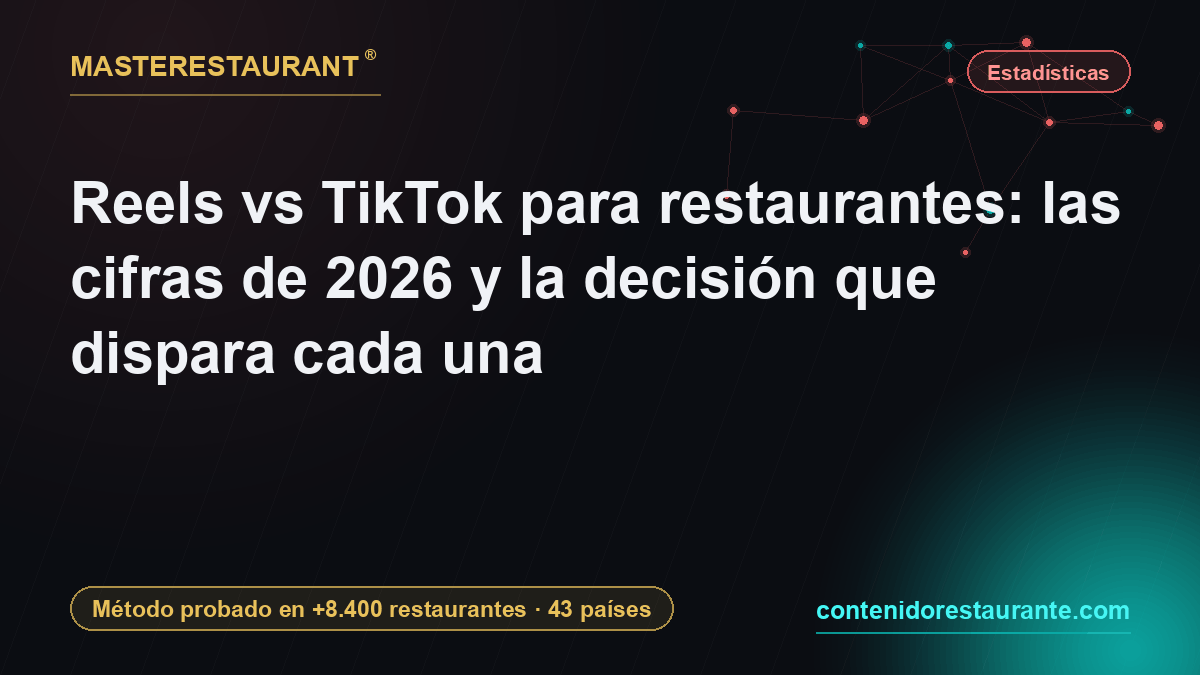 Reels vs TikTok for restaurants: the 2026 numbers and the decision each one forces — Masterestaurant