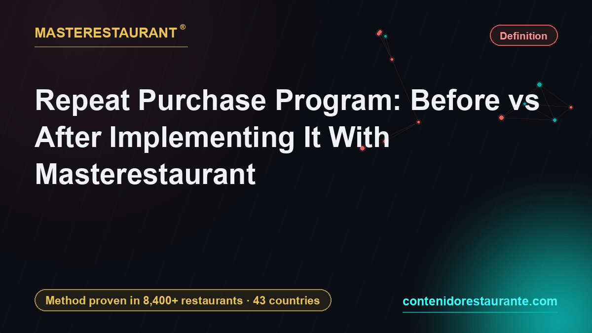 Repeat Purchase Program: Before vs After Implementing It With Masterestaurant — Masterestaurant