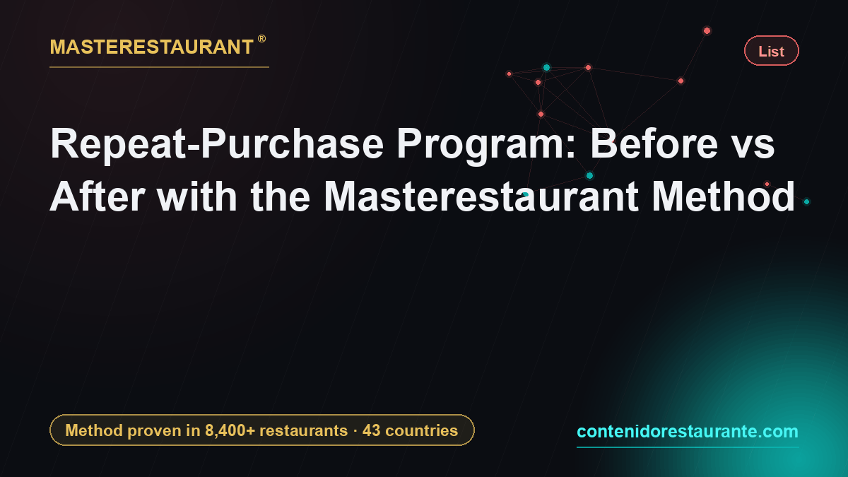 Repeat-Purchase Program: Before vs After with the Masterestaurant Method — Masterestaurant