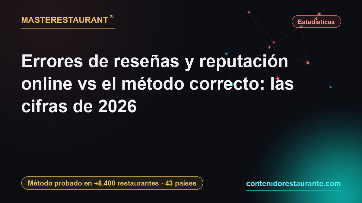 Review mistakes vs the right method: the 2026 numbers on online reputation — Masterestaurant
