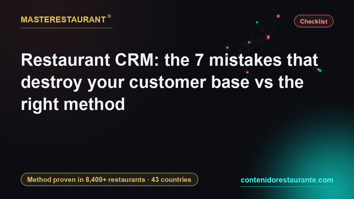 Restaurant CRM: the 7 mistakes that destroy your customer base vs the right method — Masterestaurant