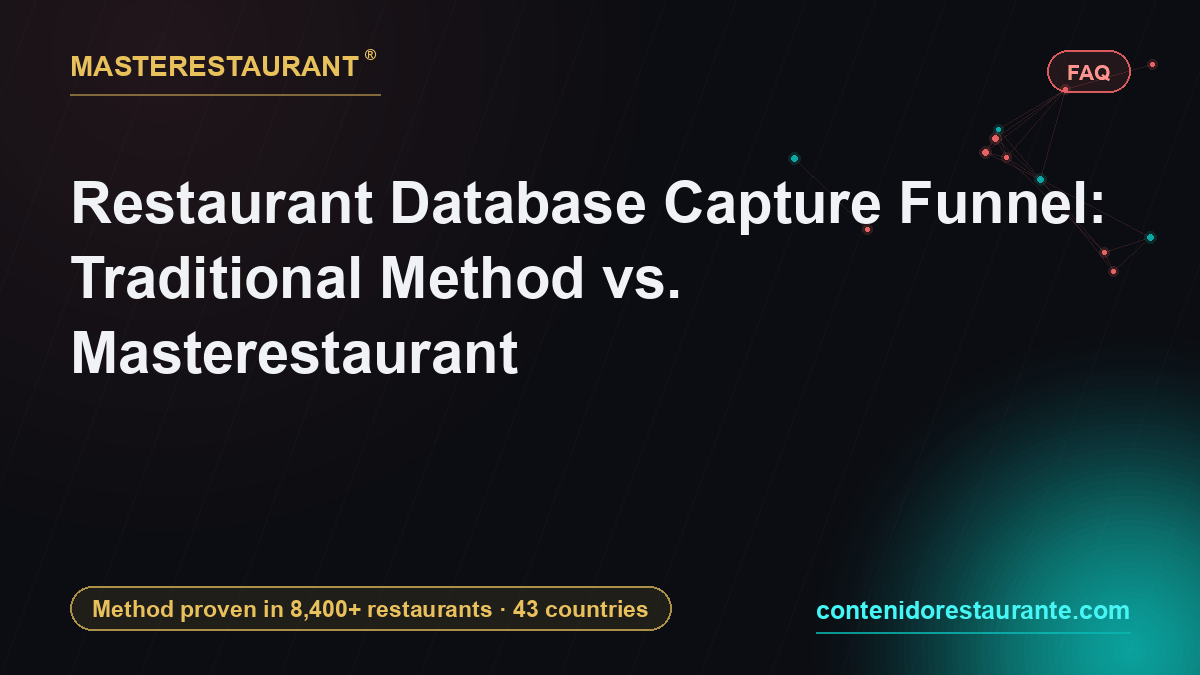 Restaurant Database Capture Funnel: Traditional Method vs. Masterestaurant — Masterestaurant
