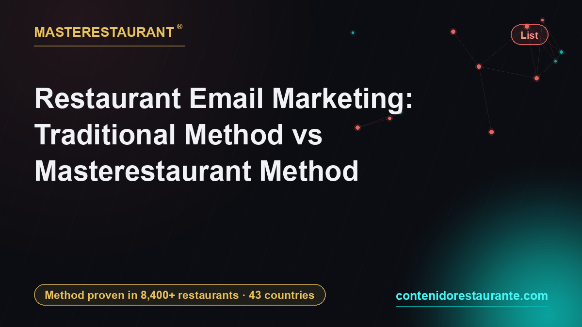Restaurant Email Marketing: Traditional Method vs Masterestaurant Method — Masterestaurant