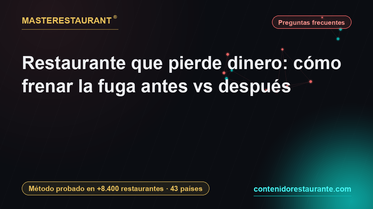 Restaurant losing money: how to stop the leak before vs after — Masterestaurant