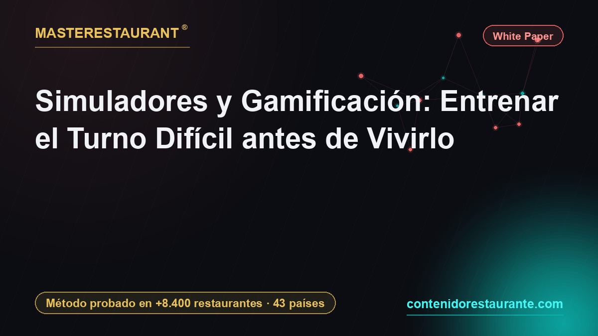 Simuladores y Gamificación: Entrenar el Turno Difícil antes de Vivirlo — Masterestaurant