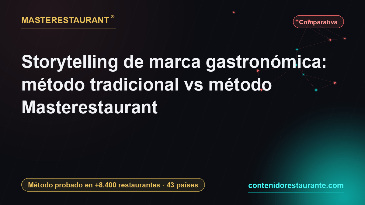 Gastronomic brand storytelling: traditional method vs Masterestaurant method — Masterestaurant