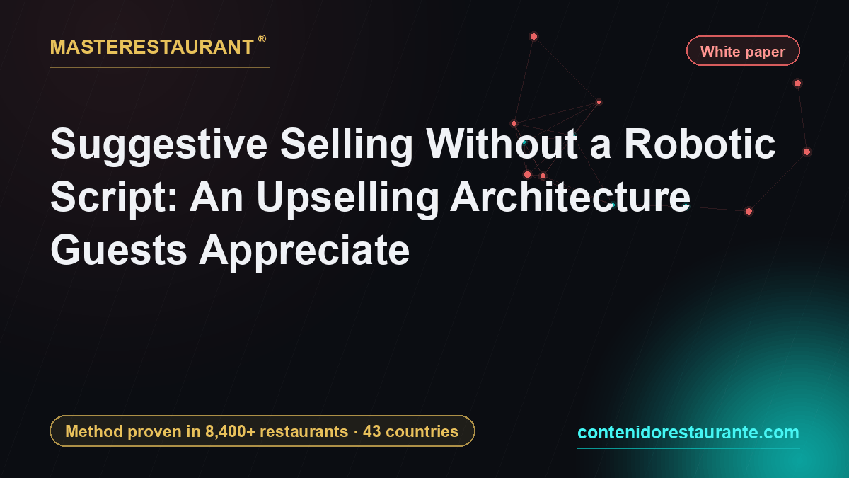 Suggestive Selling Without a Robotic Script: An Upselling Architecture Guests Appreciate — Masterestaurant