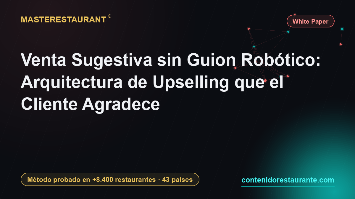 Venta Sugestiva sin Guion Robótico: Arquitectura de Upselling que el Cliente Agradece — Masterestaurant