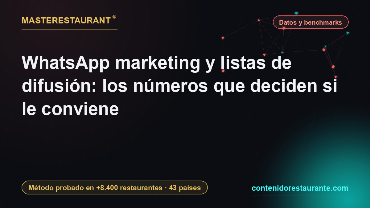 WhatsApp marketing and broadcast lists: the numbers that decide it for you — Masterestaurant