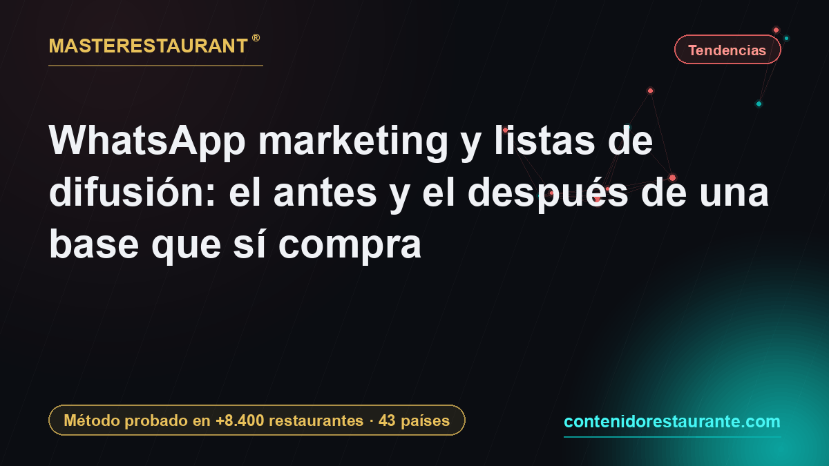 WhatsApp marketing and broadcast lists: the before and after of a list that actually buys — Masterestaurant